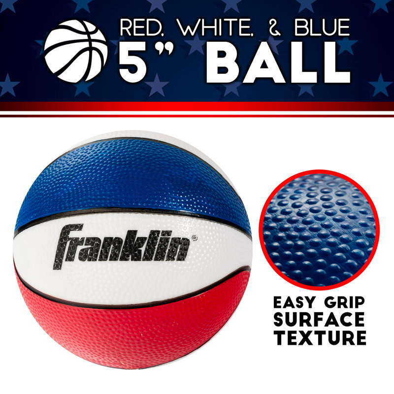 Franklin Sports Pro Hoops Replacement 5" Rubber Balls Red/White/Blue